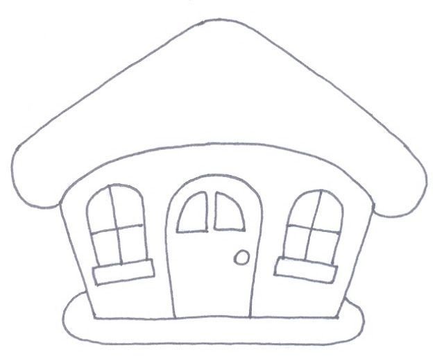 Аппликация домик