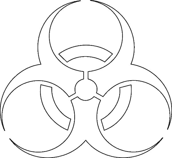 Белый знак биологической опасности