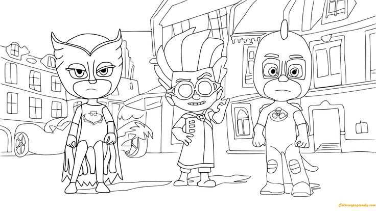 PJ Masks раскраски Гекко