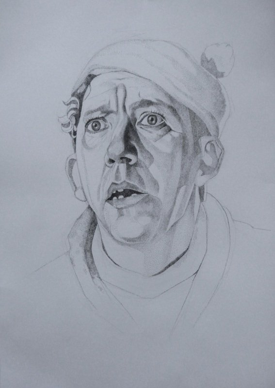 Юрий Никулин портрет карандашом