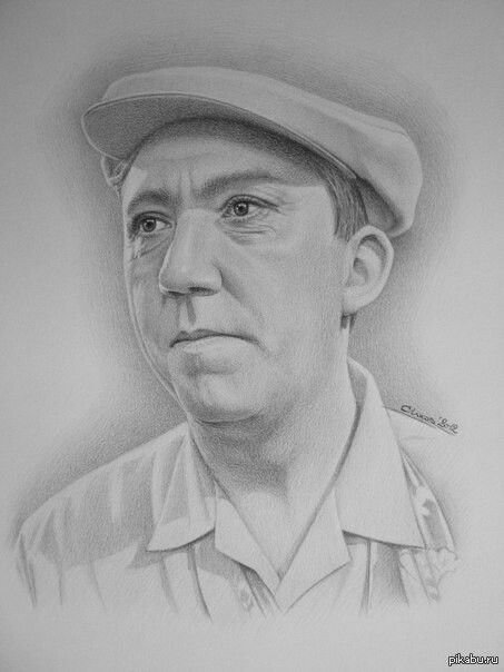 Юрий Никулин нарисовать
