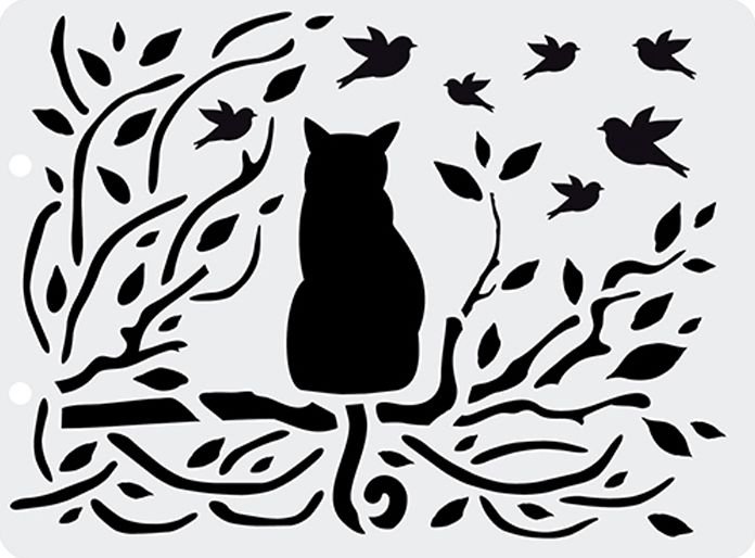 Трафареты котов для декора