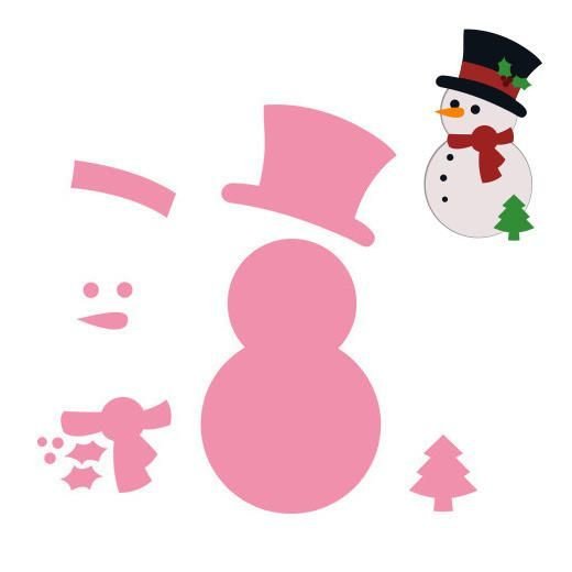 Снеговик из фетра шаблон