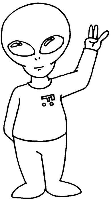 Инопланетянин раскраска
