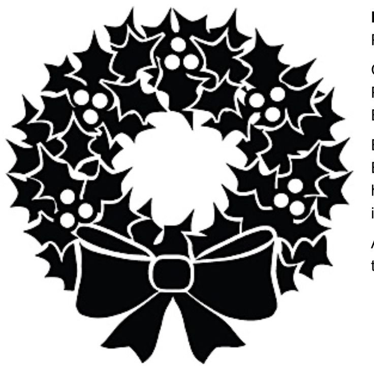 Рождественский венок силуэт