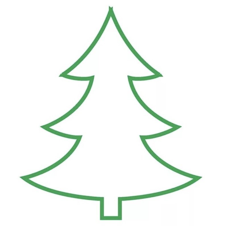 Елка шаблон для вырезания