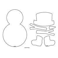 Снеговик из фетра выкройка