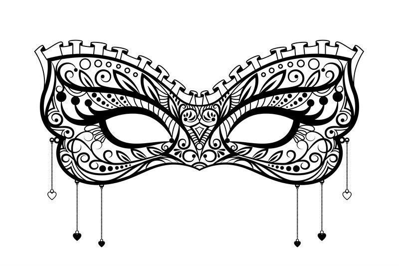 Макет маски карнавальной