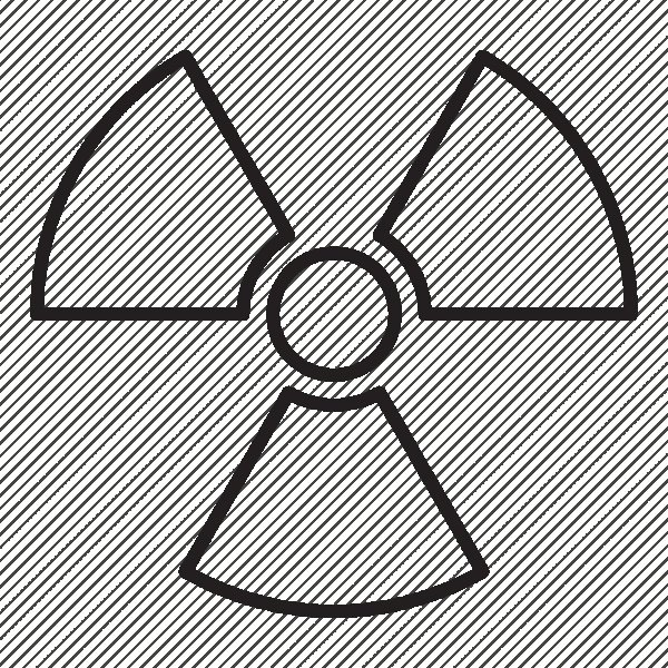 Большой трафарет радиации