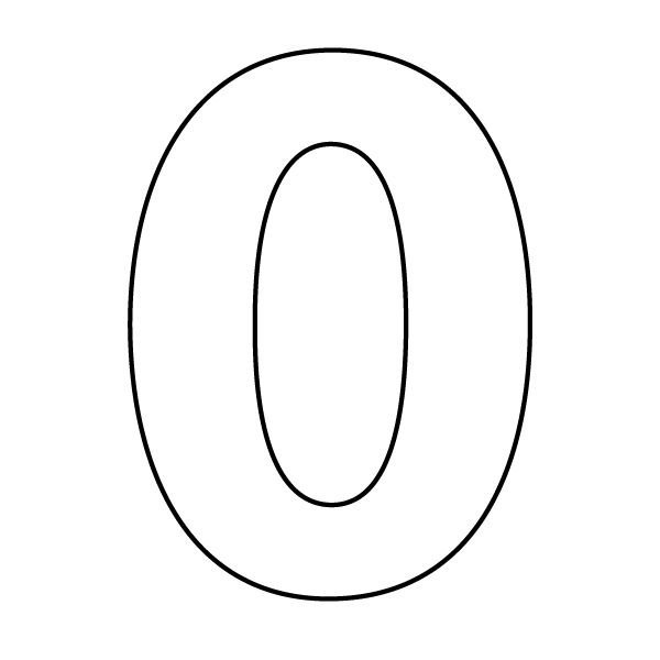 Цифры шаблон для печати