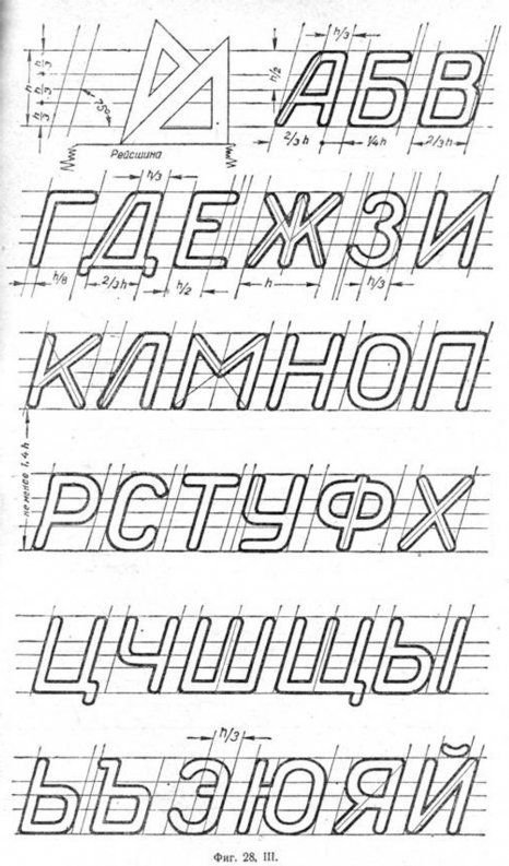 Черчение 9 класс ботвинников чертежный шрифт