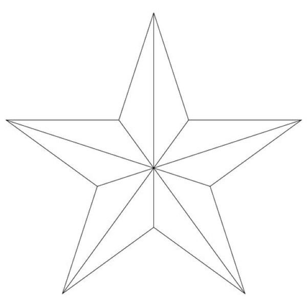 Центральная симметрия пятиконечной звезды