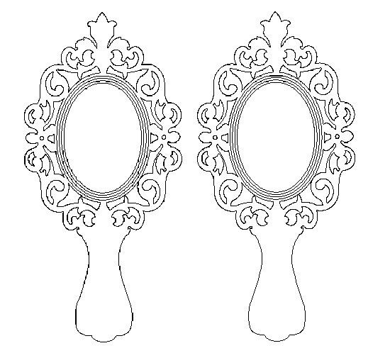 Резное зеркальце с ручкой