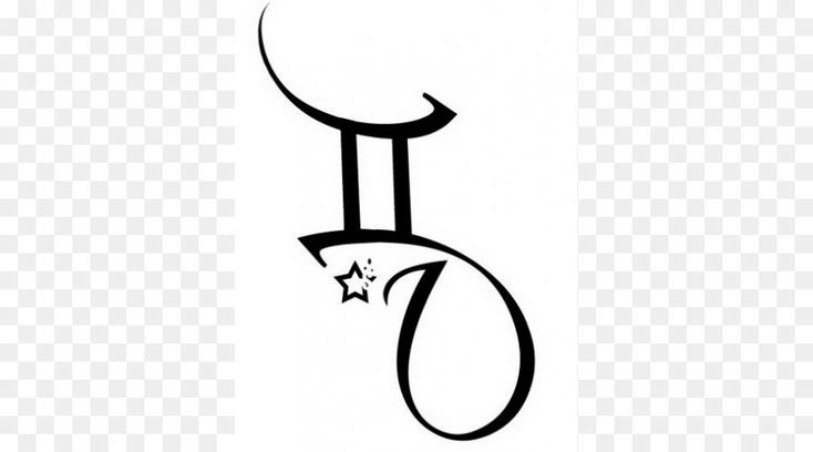 Мини тату знак зодиака Близнецы