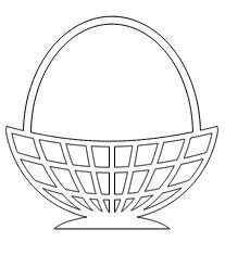 Корзина трафарет для вырезания