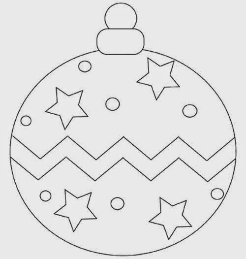 Елочные игрушки трафарет