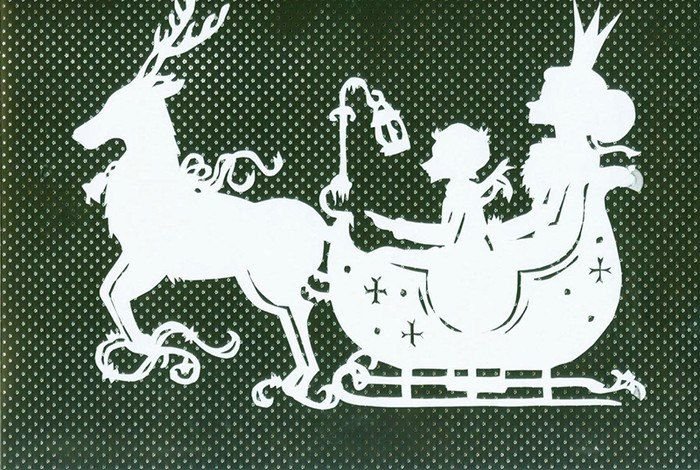 Трафареты на окна новогодние