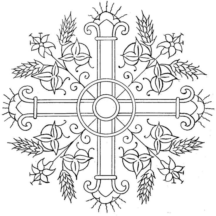 Православный крест орнамент