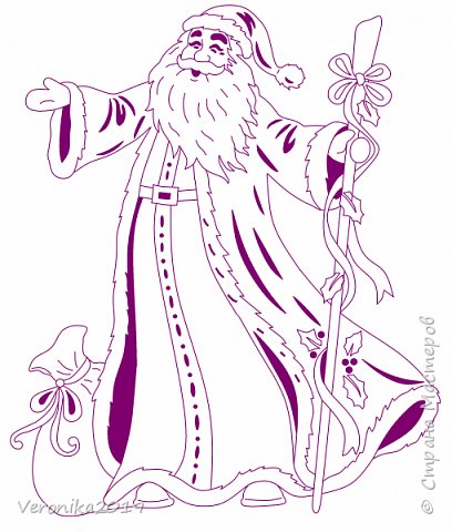 Вытынанки дед Мороз и Снегурочка