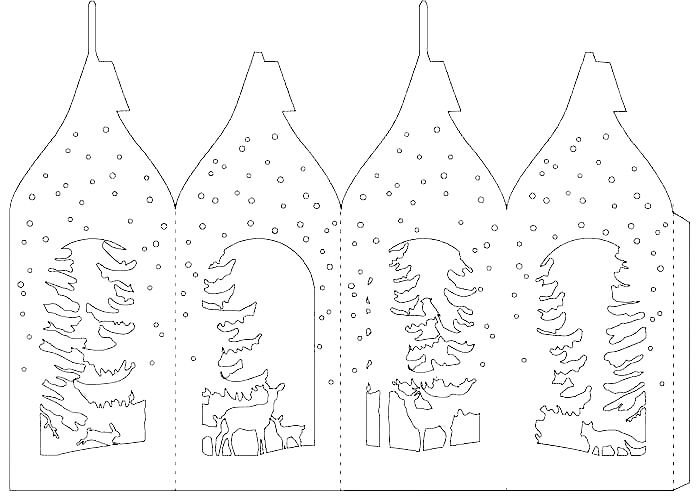 Объемные трафареты на новый год