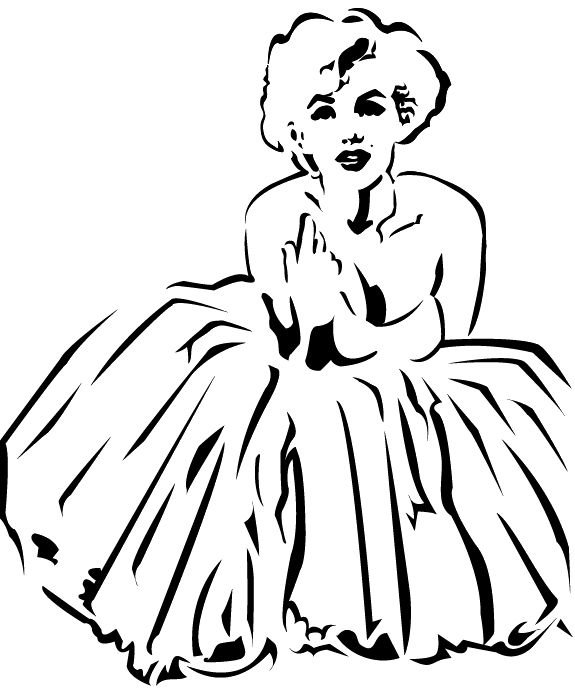 Трафарет Мерлин Монро