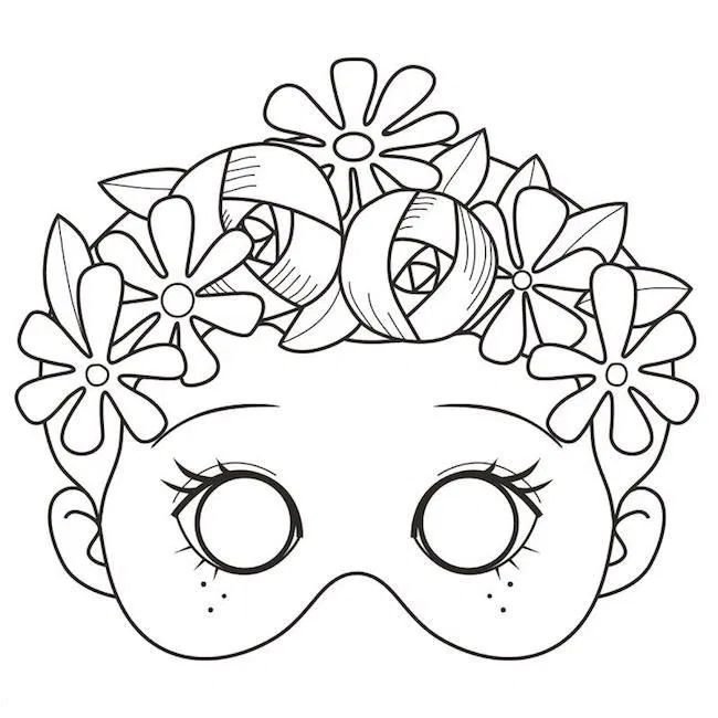 Карнавальная маска раскраска