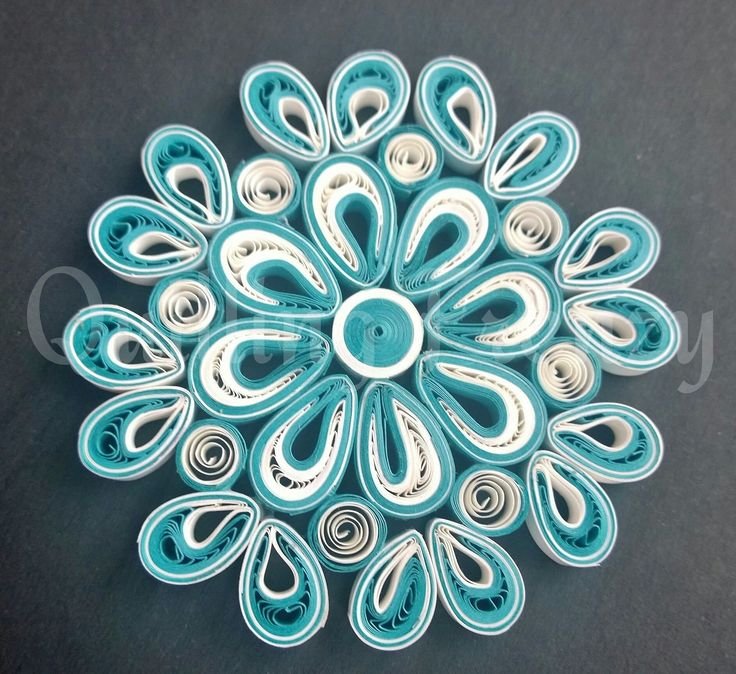 Петельчатый квиллинг снежинки