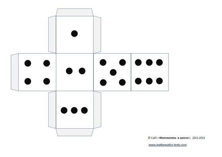 Развертка кубика для склеивания