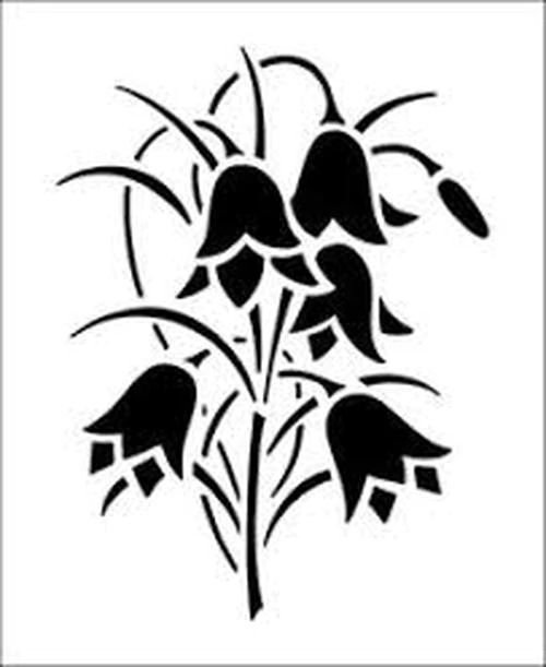 Силуэты цветов колокольчиков