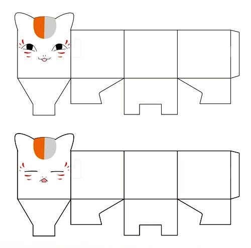 Развертки котов из бумаги