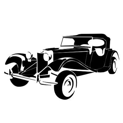 Ретро машина контур