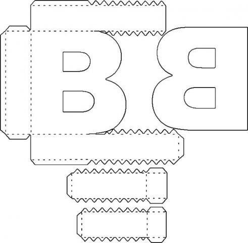 Объемные буквы развертка