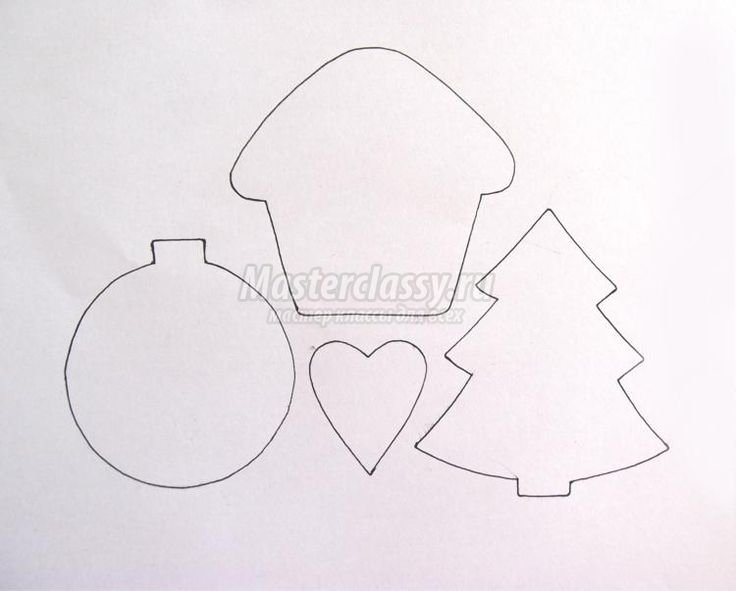 Новогодняя игрушка домик трафарет