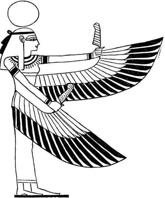 Богиня Маат в древнем Египте рисунок