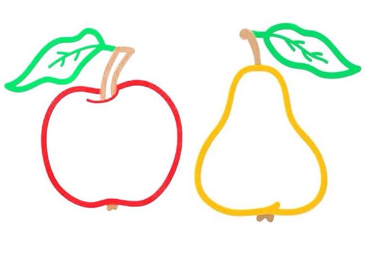 Фрукты раскраска для детей