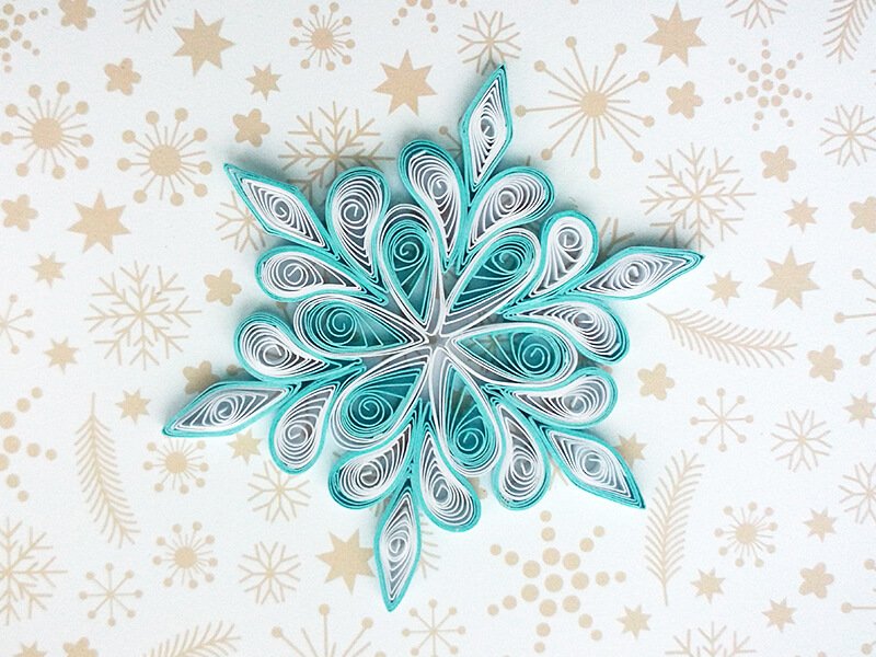 Новогодние снежинки Квиллингом