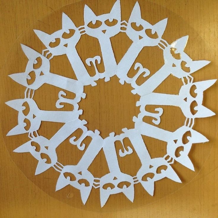 Снежинка котик