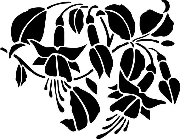 Цветы трафарет для вырезания