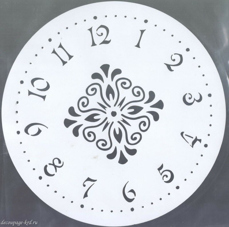 Трафарет часы