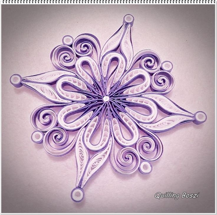 Снежинки в стиле квиллинг