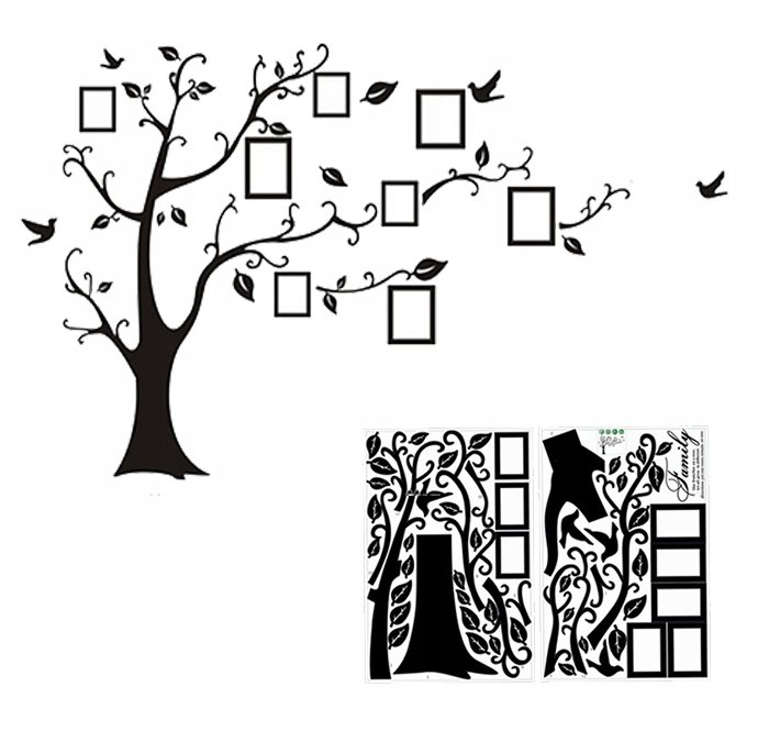 Трафарет дерева на стену