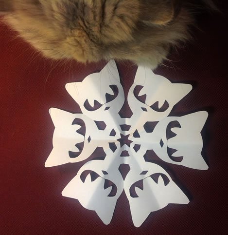 Снежинка котик