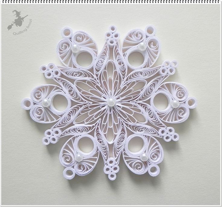 Объёмная Снежинка из квиллинга