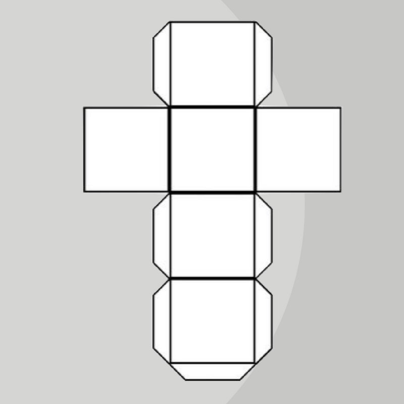 Куб развертка для склейки