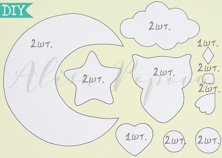 Мобиль из фетра выкройки