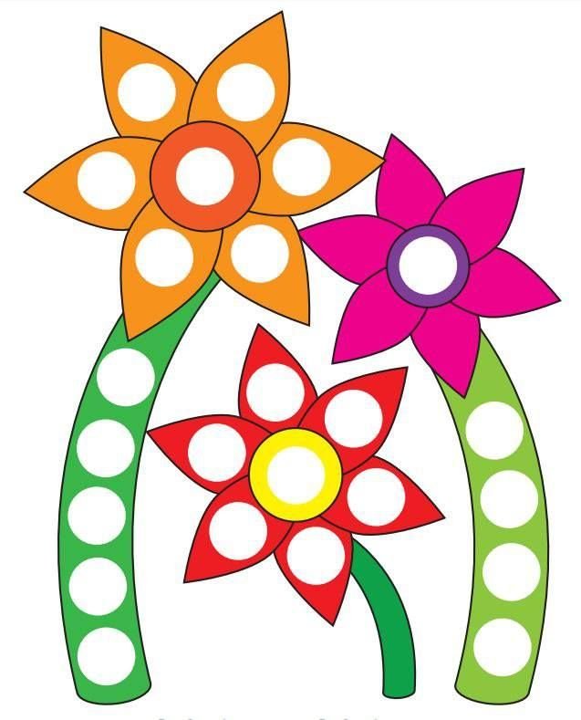 Цветочки для аппликации