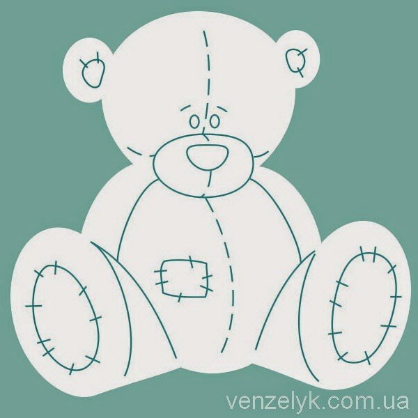 Трафарет мишка для пряников