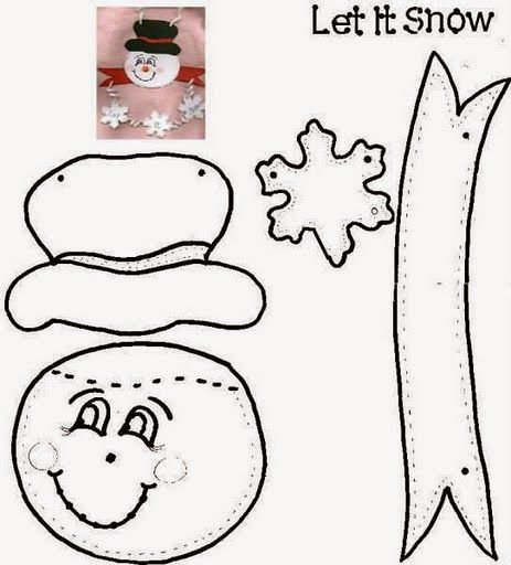 Снеговик из фетра выкройка