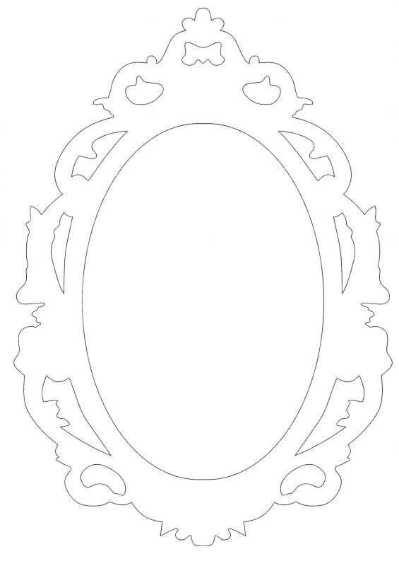 Трафарет рамки для вырезания