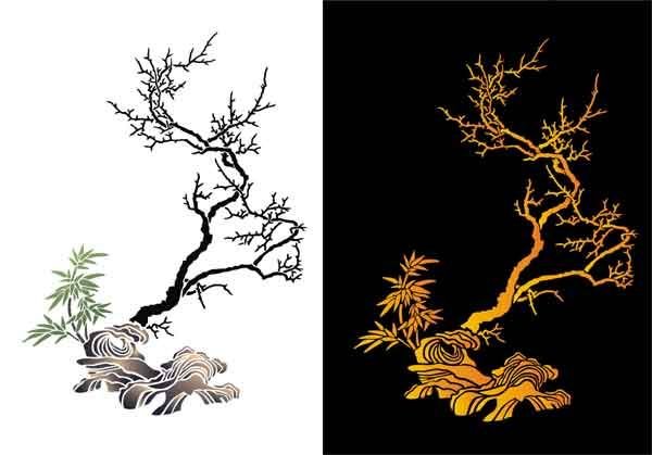 Трафарет Шинуазри для фотошопа